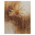 Quadro Artesanal Com Textura Margarida Marrom 40x50cm Uniart