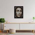 Quadro Artístico Bob Marley 45x34cm - Com Vidro Moldura:madei