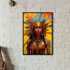 Quadro Artístico Cabocla Jupira 33x24cm - Com Vidro Moldura:m