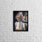 Quadro Artístico Colar Guia Umbanda 24x18cm Moldura:madeira P