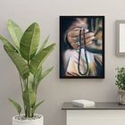 Quadro Artístico Colar Guia Umbanda 24x18cm Moldura:madeira P