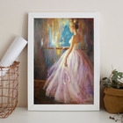 Quadro Artístico Decorativo Bailarina 33x24cm - Com Vidro Mol