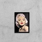 Quadro Artístico Marilyn Monroe 45x34cm - Com Vidro Moldura:m