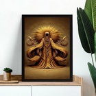 Quadro Artístico Orixá Obaluaê 33x24cm Moldura Preta