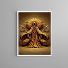 Quadro Artístico Orixá Obaluaê 45x34cm - Com Vidro Moldura Br