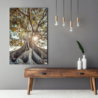 Quadro Árvore Com Raízes Expostas Tronco Paisagem Natureza En