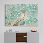 Quadro Árvore De Flores Verde - 1 Tela