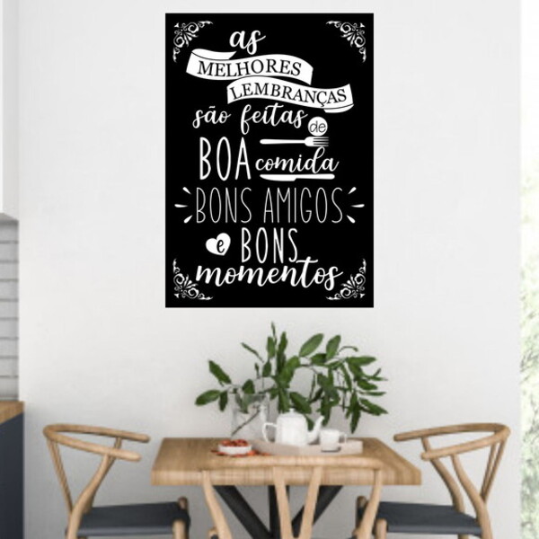 Quadro As Melhores Lembranças São Feitas 33x24cm - Com Vidro