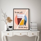 Quadro As Vezes Café , As Vezes Cerveja 45x34cm Moldura Preta