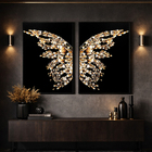 Quadro Asa Direita Preto com Vidro 70x100cm Arte Própria