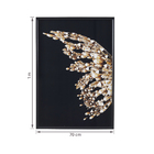 Quadro Asa Esquerda Preto com Vidro 70x100cm Arte Própria