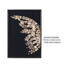 Quadro Asa Esquerda Preto com Vidro 70x100cm Arte Própria