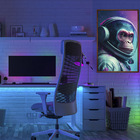 Quadro Astronauta Macaco Moldura Cx Alta 40x60cm - Moldura Ma