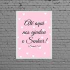 Quadro Até Aqui Nos Ajudou O Senhor 24x18cm Moldura:madeira B