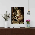 Quadro Atelier De Costura Vintage - Gatinha 33x24cm - Com Vid