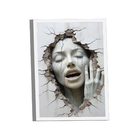 Quadro Aterrorizada 3d -- Br Artes