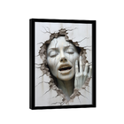 Quadro Aterrorizada 3d -- Br Artes