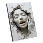 Quadro Aterrorizada 3d -- Br Artes