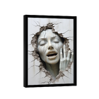 Quadro Aterrorizada 3d -- Br Artes