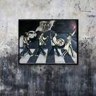 Quadro Atlético Abbey Road 45x34cm - Com Vidro Moldura:madeir