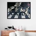 Quadro Atlético Abbey Road 45x34cm - Com Vidro Moldura:madeir