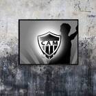 Quadro Atlético Mg Arte Digital 24x18cm - Com Vidro Moldura:m