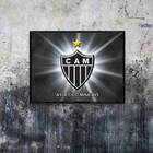 Quadro Atlético Mg Escudo Horizontal 24x18cm Moldura:madeira