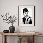 Quadro Audrey Bonequinha De Luxo - 60x48cm Moldura:madeira Pr