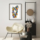 Quadro Autismo Mãe E Filho - 60x48cm Moldura Preta