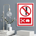 Quadro Aviso Proibido Fazer Xixi 45x34cm - Com Vidro Moldura