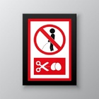 Quadro Aviso Proibido Fazer Xixi 45x34cm - Com Vidro Moldura