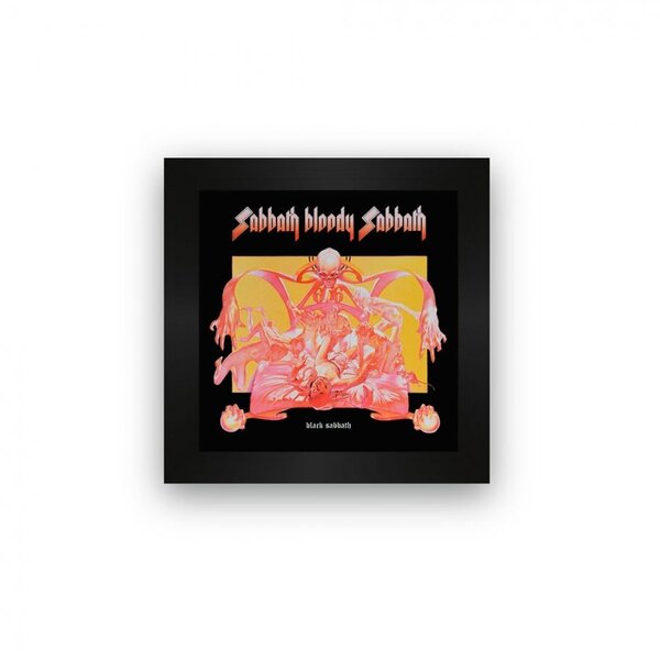Quadro Azulejo Com Moldura Black Sabbath Sabbath Bloody