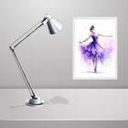 Quadro Bailarina Lilás- Aquarela 33x24cm Moldura Preta