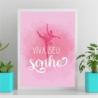 Quadro Bailarina Viva Seu Sonho 45x34cm Moldura:madeira Branca
