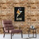 Quadro Banda Ac Dc 33x24cm - Com Vidro Moldura:madeira Preta