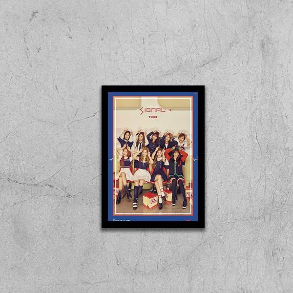 Quadro Banda Signal Twice 45x34cm - Com Vidro Moldura:madeira