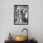 Quadro Banheiro Coleção Animais - Sharpei 45x34cm Moldura:mad