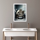 Quadro Banheiro Coleção Animais - Tartaruga 45x34cm - Com Vid