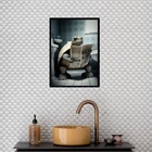 Quadro Banheiro Coleção Animais - Tartaruga 45x34cm - Com Vid