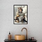 Quadro Banheiro Coleção Animais - Tigre 45x34cm - Com Vidro M