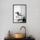 Quadro Banheiro Coleção Animais - Zebrinha 45x34cm - Com Vidr