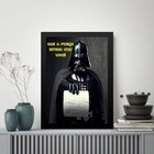Quadro Banheiro Darth Papel Higiênico 33x24cm - Com Vidro Mol