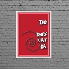 Quadro Banheiro Dê Descarga 33x24cm - Com Vidro Moldura:madei