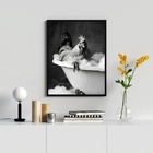 Quadro Banheiro Galinha Tomando Banho 45x34cm - Com Vidro Mol