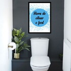 Quadro Banheiro Hora De Olhar O Feed 45x34cm Moldura:madeira
