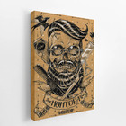 Quadro Barbearia Barber Caveira Retro Canvas 60x40cm