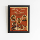 Quadro Barbearia Bring Home The Bacon Moldura Preta 60x40cm