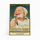 Quadro Barbearia Gillette Bebê Retro Vintage Canvas 100x70cm