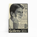 Quadro Barbearia Gillette Retro Vintage Canvas 60x40cm