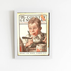 Quadro Barbearia Menino Retro Vintage Moldura Branca 60x40cm